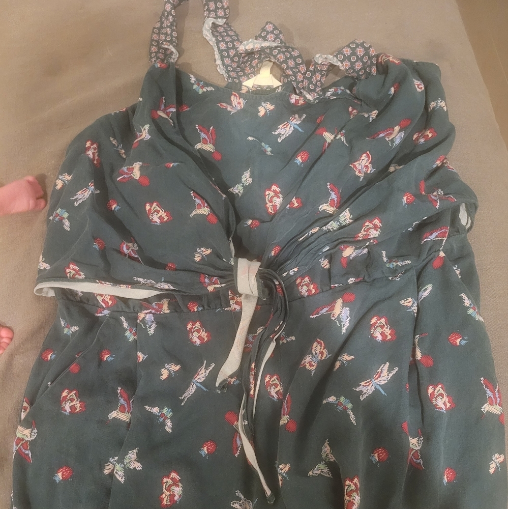 Matilda Jane Evergreen Dream Birds Jumpsuit Size XL